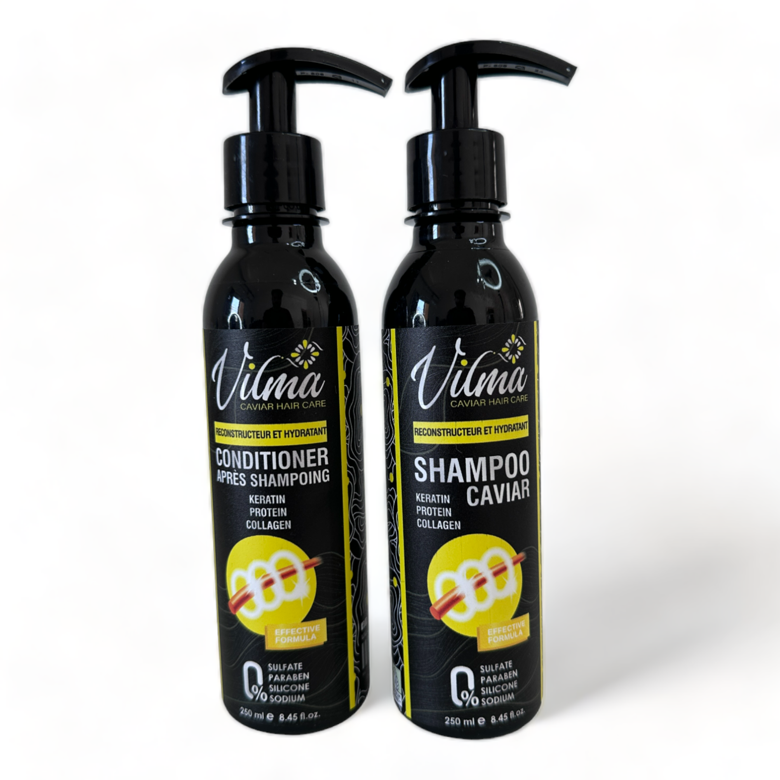 Shampoing et Masque après shampoing reconstructeur et hydratant