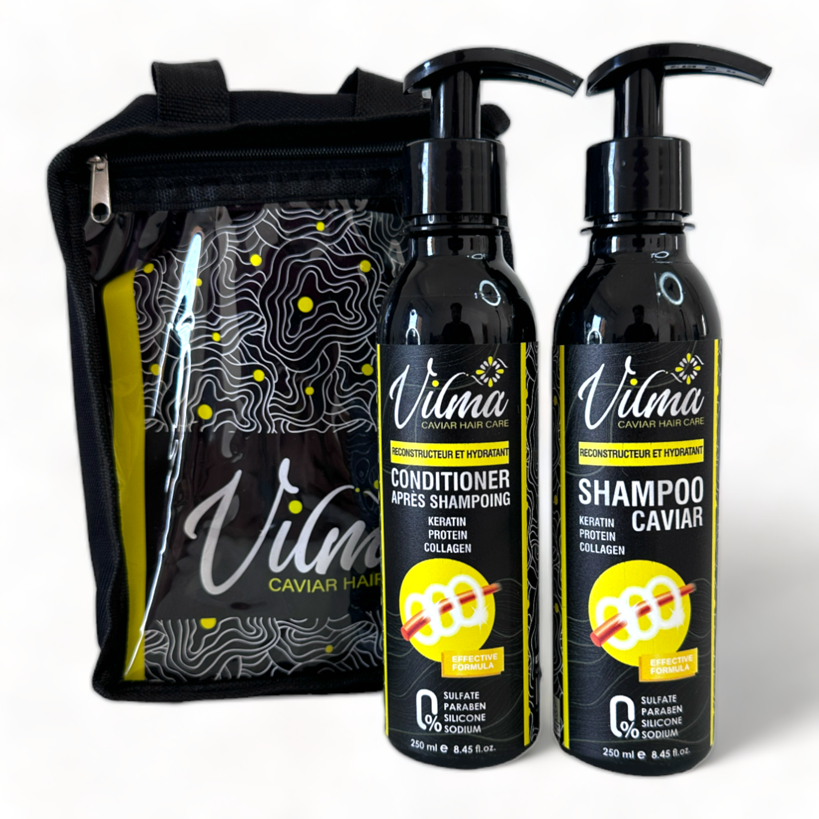 Shampoing et Masque après shampoing reconstructeur et hydratant