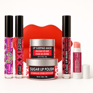 Kit soin des lèvres + Trousse Bouche rouge cadeau