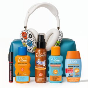 kit plage 5in1 – Ecran Solaire et casque Bluetooth gratuit